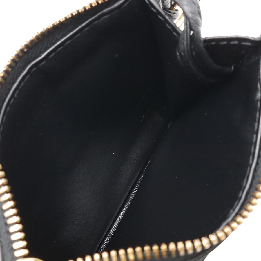 BOTTEGA VENETA ボッテガ ヴェネタ ボッテガベネタ カセット マキシイントレチャート キーポーチ コインケース レザー ブラック 黒 | BOTTEGA VENETA | 04