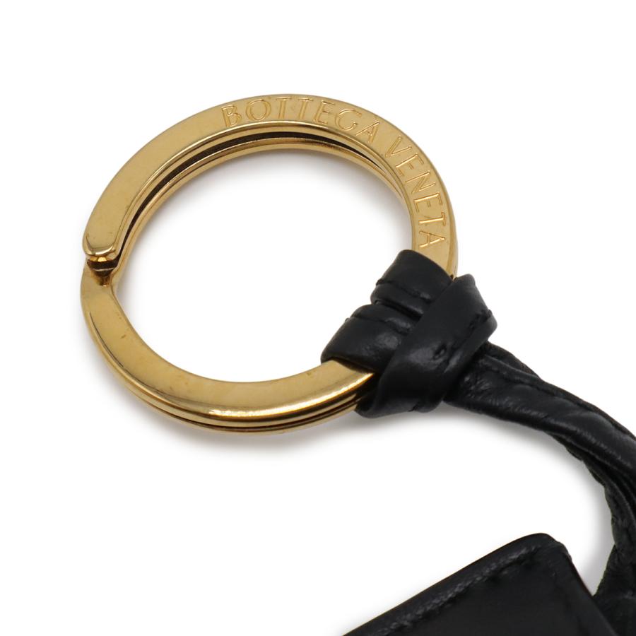 BOTTEGA VENETA ボッテガ ヴェネタ ボッテガベネタ カセット マキシイントレチャート キーポーチ コインケース レザー ブラック 黒 | BOTTEGA VENETA | 05