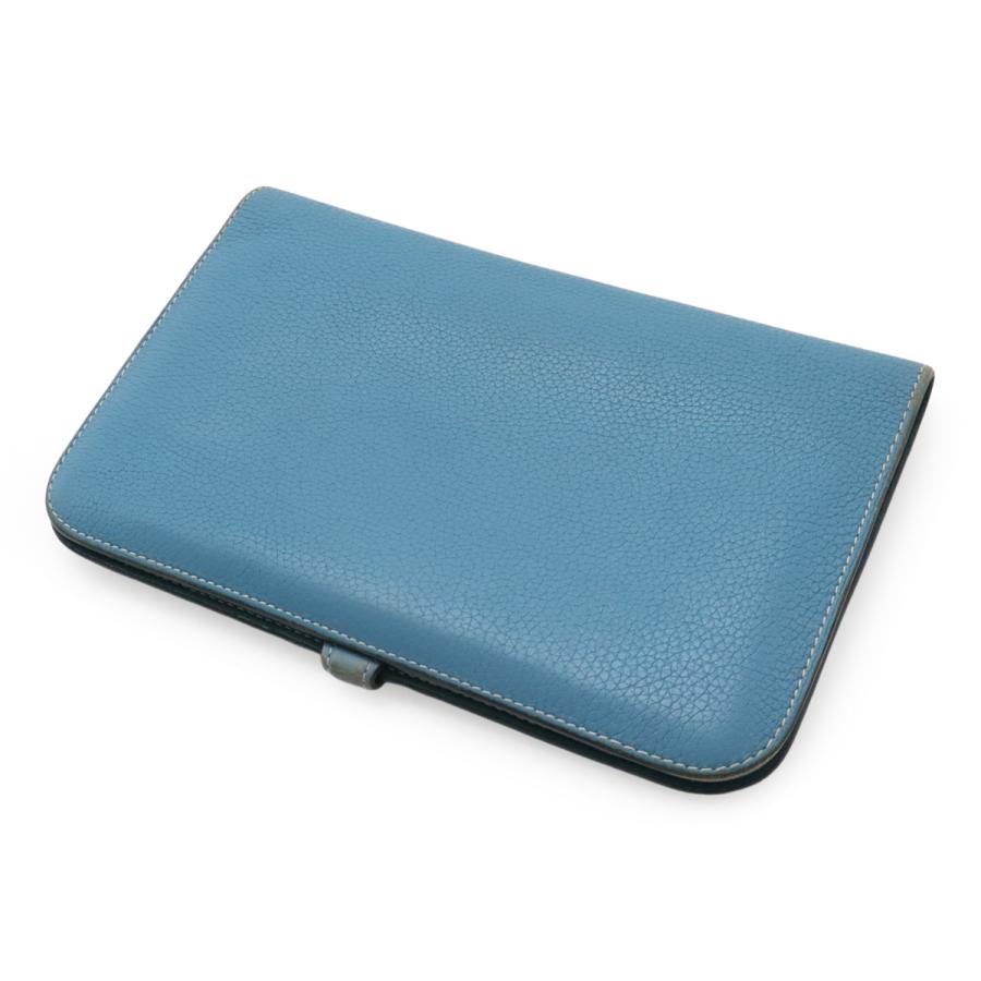 HERMES エルメス ドゴンデュオ ドゴンGM 2つ折長財布 二つ折り長財布 トゴ レザー ブルージーン コインケース付き □O刻印 | HERMES | 01