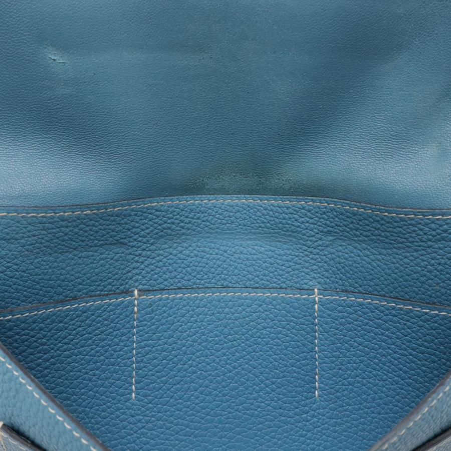 HERMES エルメス ドゴンデュオ ドゴンGM 2つ折長財布 二つ折り長財布 トゴ レザー ブルージーン コインケース付き □O刻印 | HERMES | 06