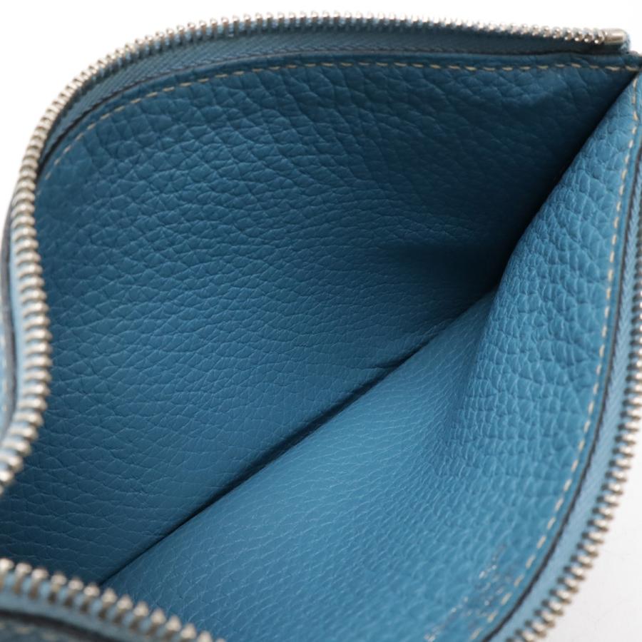 HERMES エルメス ドゴンデュオ ドゴンGM 2つ折長財布 二つ折り長財布 トゴ レザー ブルージーン コインケース付き □O刻印 | HERMES | 07