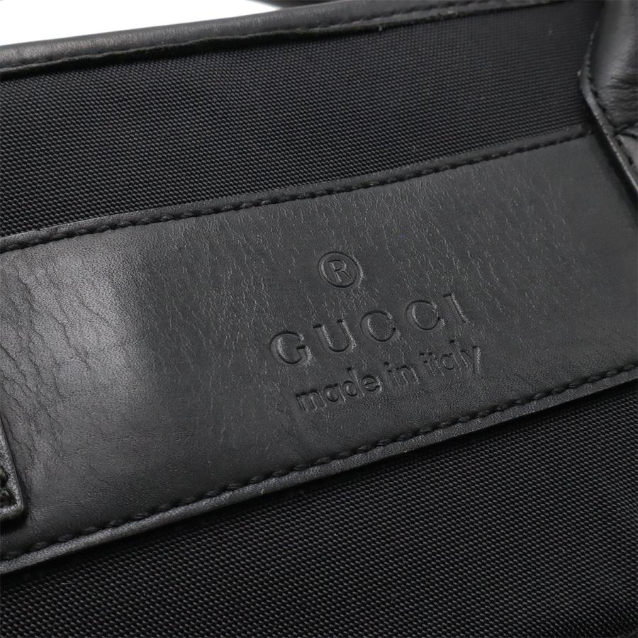 GUCCI グッチ ウェブループ ビジネスバッグ ブリーフケース 書類カバン ナイロンキャンバス レザー ブラック 黒 シルバー金具 246410 | GUCCI | 03