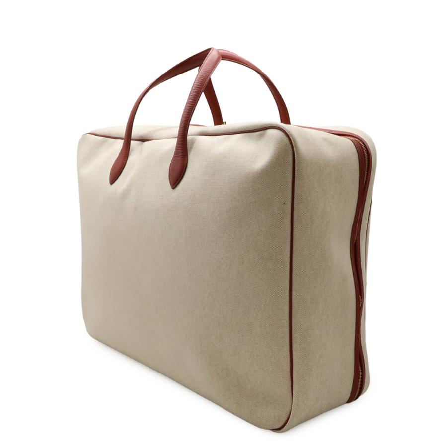 HERMES エルメス ヴィクトリア60 ボストンバッグ 旅行カバン トラベルバッグ トワルアッシュ トリヨンクレマンス ナチュラル レッド | HERMES | 01