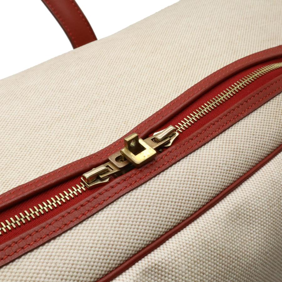 HERMES エルメス ヴィクトリア60 ボストンバッグ 旅行カバン トラベルバッグ トワルアッシュ トリヨンクレマンス ナチュラル レッド | HERMES | 04
