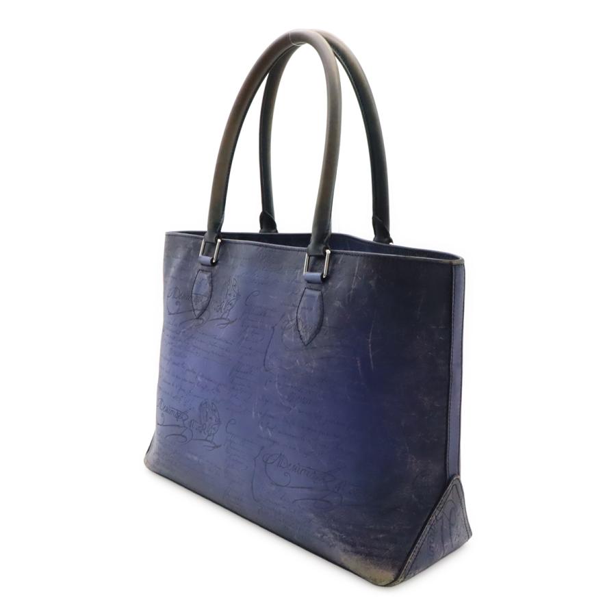 Berluti ベルルッティ トゥジュール カリグラフィ トートバッグ ビジネスバッグ 肩掛け ヴェネチアンレザー ブルー 青 | Berluti | 01