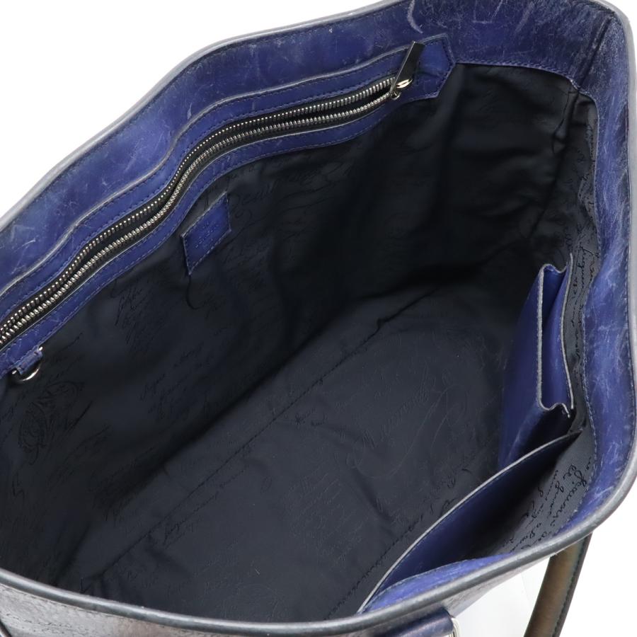 Berluti ベルルッティ トゥジュール カリグラフィ トートバッグ ビジネスバッグ 肩掛け ヴェネチアンレザー ブルー 青 | Berluti | 04