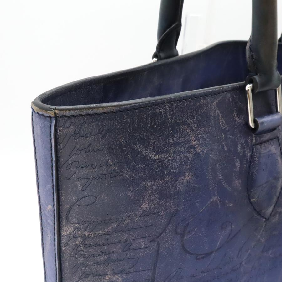 Berluti ベルルッティ トゥジュール カリグラフィ トートバッグ ビジネスバッグ 肩掛け ヴェネチアンレザー ブルー 青 | Berluti | 05