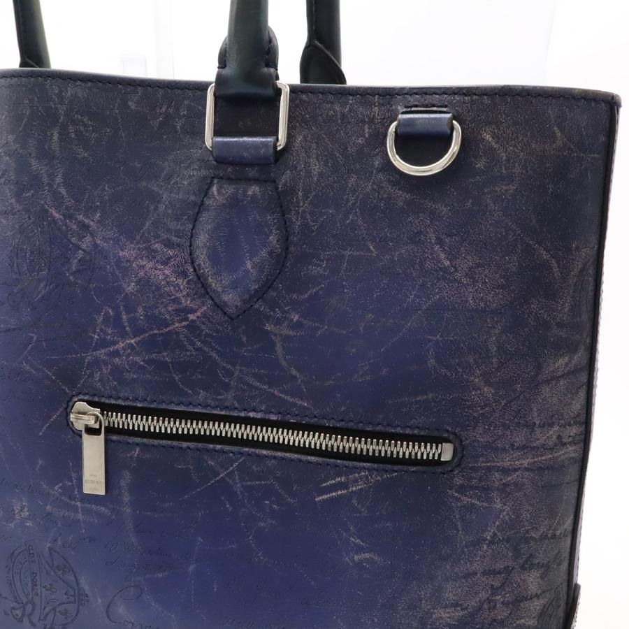 Berluti ベルルッティ トゥジュール カリグラフィ トートバッグ ビジネスバッグ 肩掛け ヴェネチアンレザー ブルー 青 | Berluti | 06