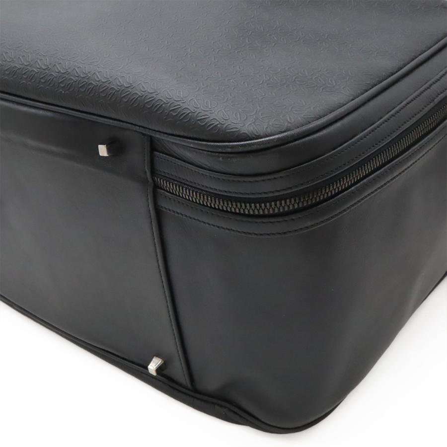 LOEWE ロエベ リピートアナグラム ボストンバッグ トラベルバッグ 旅行カバン 2WAY ショルダーバッグ エンボス加工 PVC レザー ブラック | LOEWE | 02
