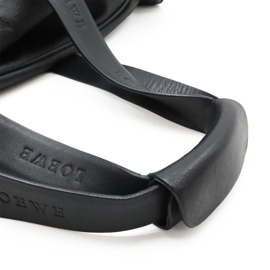 LOEWE ロエベ リピートアナグラム ボストンバッグ トラベルバッグ 旅行カバン 2WAY ショルダーバッグ エンボス加工 PVC レザー ブラック | LOEWE | 03