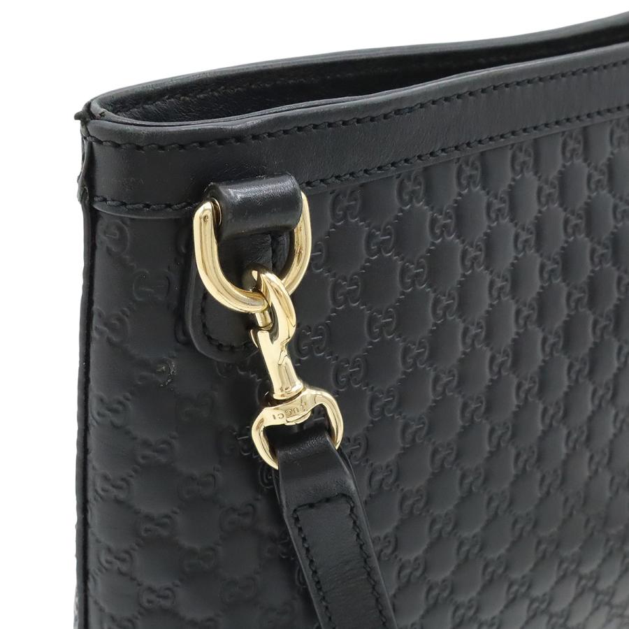 グッチ GUCCI マイクログッチシマ ショルダーバッグ バッグ レザー レディース ブラック系 607723 【中古】 GUCCI（グッチ） マイクログッチシマ ショルダーバッグ 斜め掛け