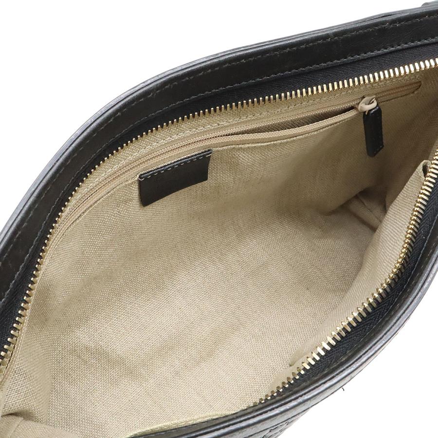 GUCCI グッチ マイクログッチシマ ショルダーバッグ 斜め掛け レザー ブラック 黒 ゴールド金具 アウトレット品 607723 GUCCI（グッチ） マイクログッチシマ ショルダーバッグ 斜め掛け
