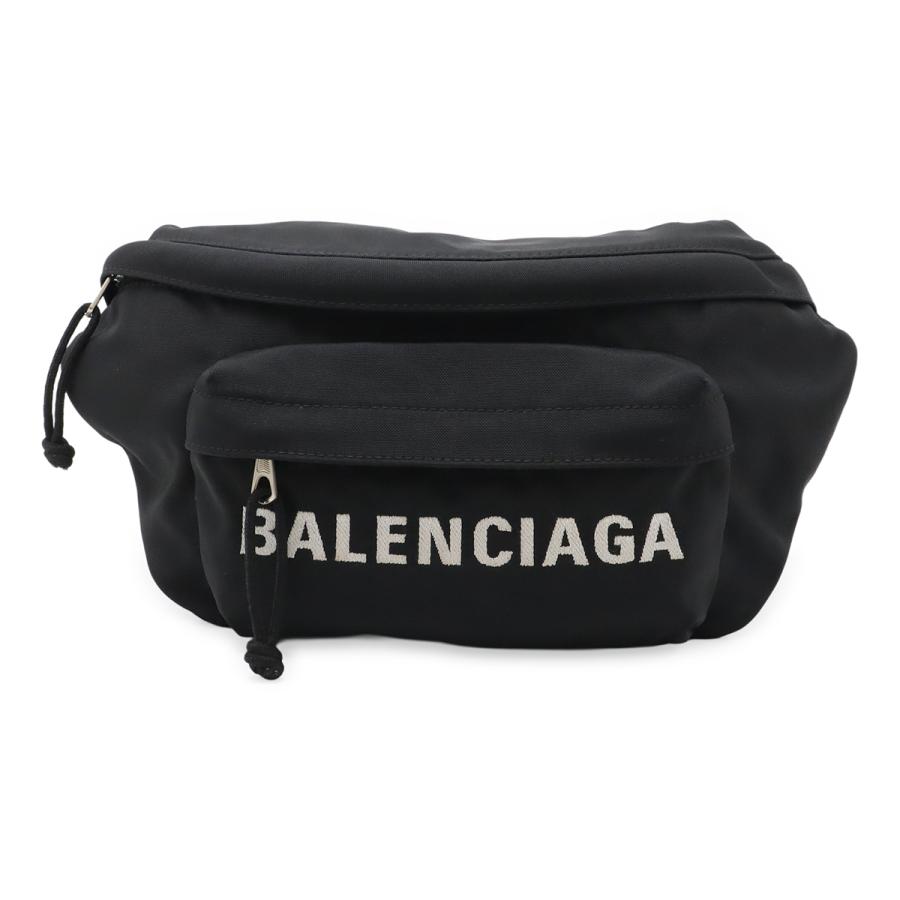 BALENCIAGA バレンシアガ WHEEL ウィール ロゴ ボディバッグ ウエストポーチ ベルトバッグ ナイロンキャンバス ブラック 黒 ネイビー | BALENCIAGA