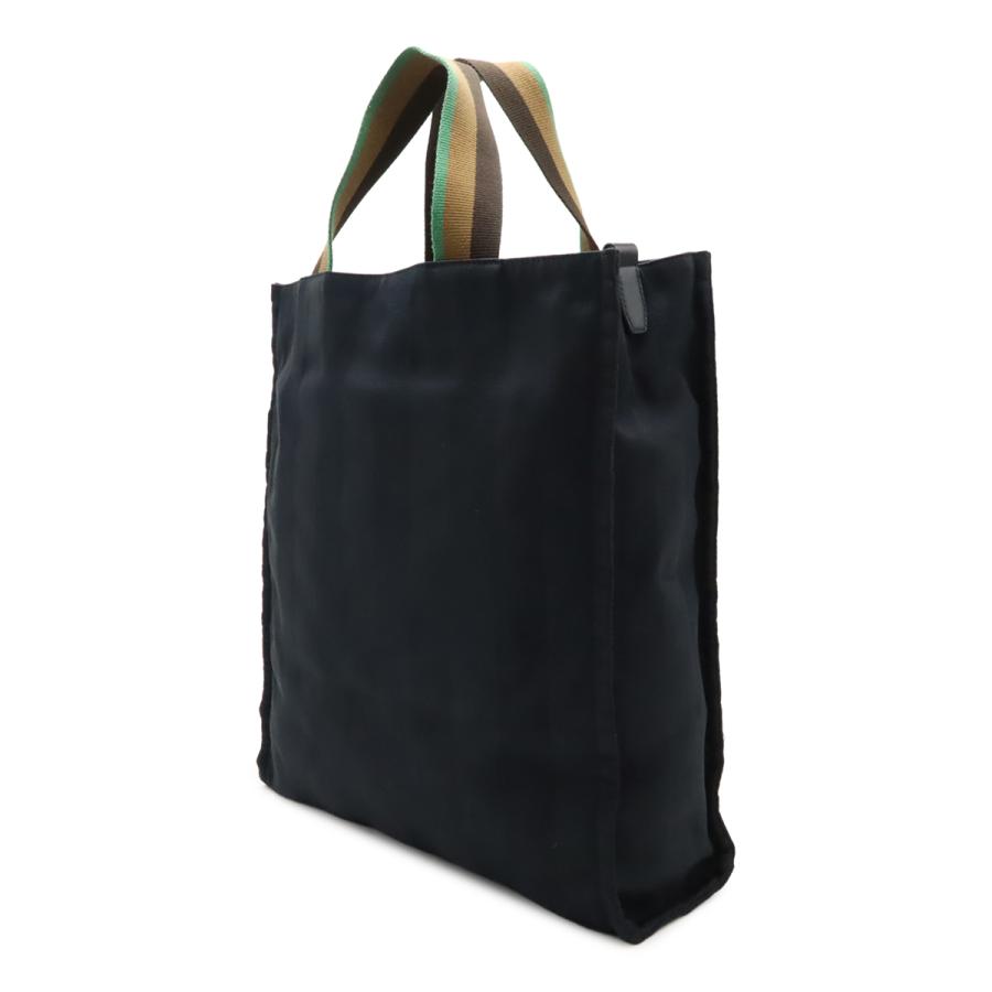 FENDI フェンディ ロゴ ペカン トートバッグ ハンドバッグ ショルダーバッグ セミショルダー ナイロン ブラック 黒 ゴールド トリコロール 7VA426 | FENDI | 01