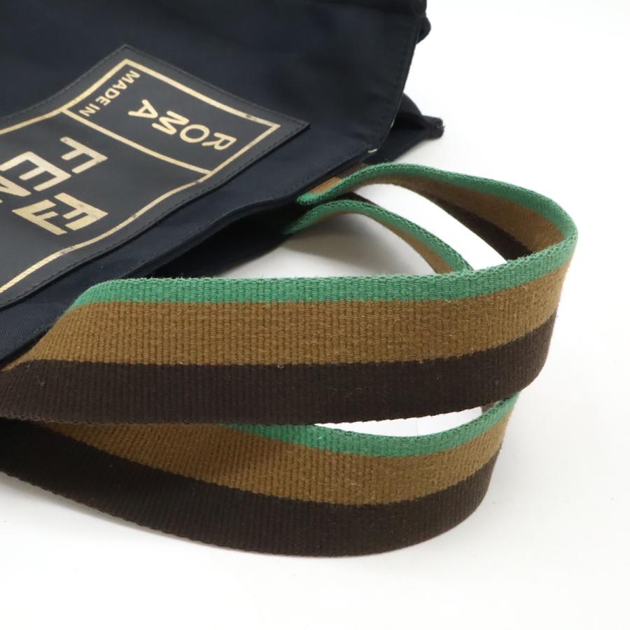 FENDI フェンディ ロゴ ペカン トートバッグ ハンドバッグ ショルダーバッグ セミショルダー ナイロン ブラック 黒 ゴールド トリコロール 7VA426 | FENDI | 03