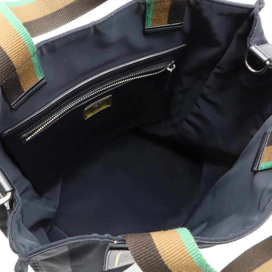 FENDI フェンディ ロゴ ペカン トートバッグ ハンドバッグ ショルダーバッグ セミショルダー ナイロン ブラック 黒 ゴールド トリコロール 7VA426 | FENDI | 05