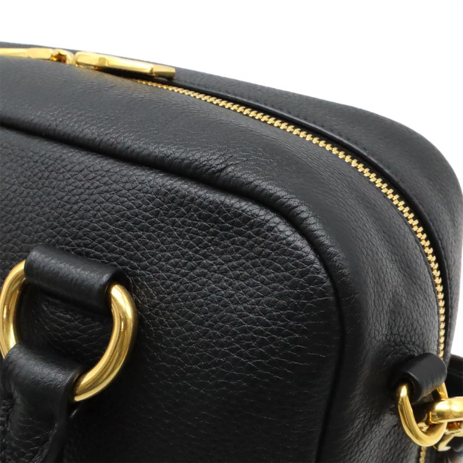 PRADA プラダ ハンドバッグ ミニボストンバッグ 2WAY ショルダーバッグ ストライプショルダー 斜め掛け レザー NERO ブラック | PRADA | 06
