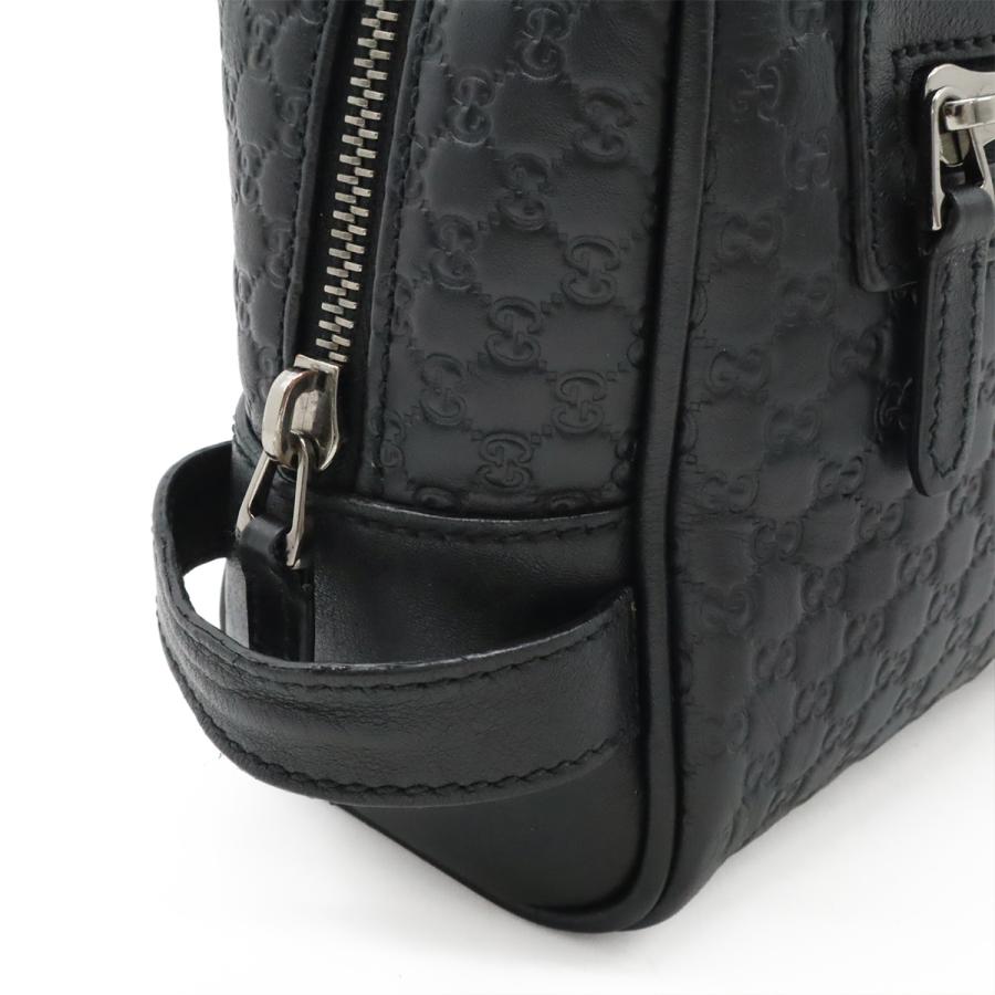GUCCI グッチ マイクログッチシマ セカンドバッグ クラッチバッグ ハンドバッグ レザー ブラック 黒 アウトレット品 419775 | GUCCI | 03