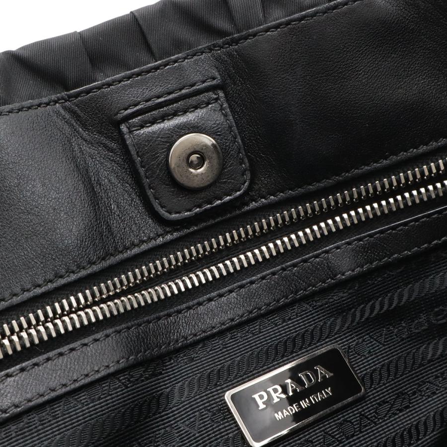 PRADA（プラダ） ギャザー ハンドバッグ 編み込みハンドル 2WAY 