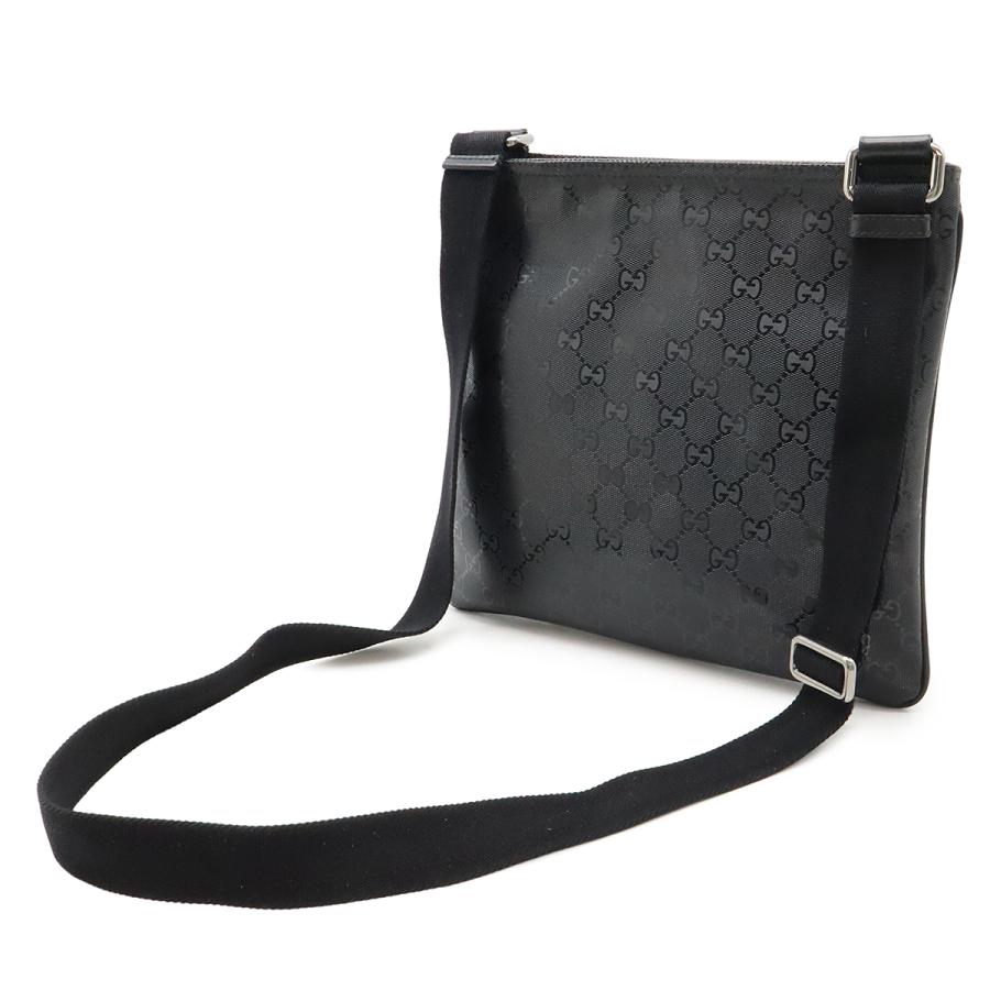 GUCCI グッチ GGインプリメ ショルダーバッグ 斜め掛けショルダー PVC レザー ブラック 黒 シルバー金具 295257 | GUCCI | 01