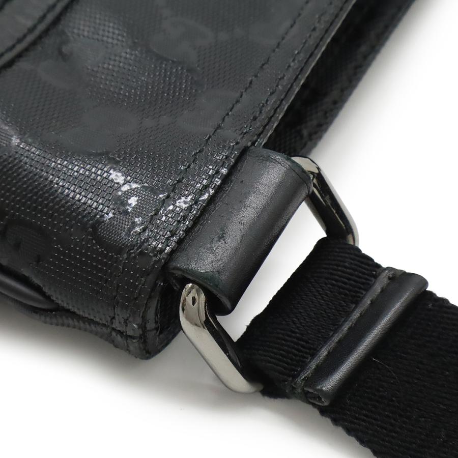 GUCCI グッチ GGインプリメ ショルダーバッグ 斜め掛けショルダー PVC レザー ブラック 黒 シルバー金具 295257 | GUCCI | 04
