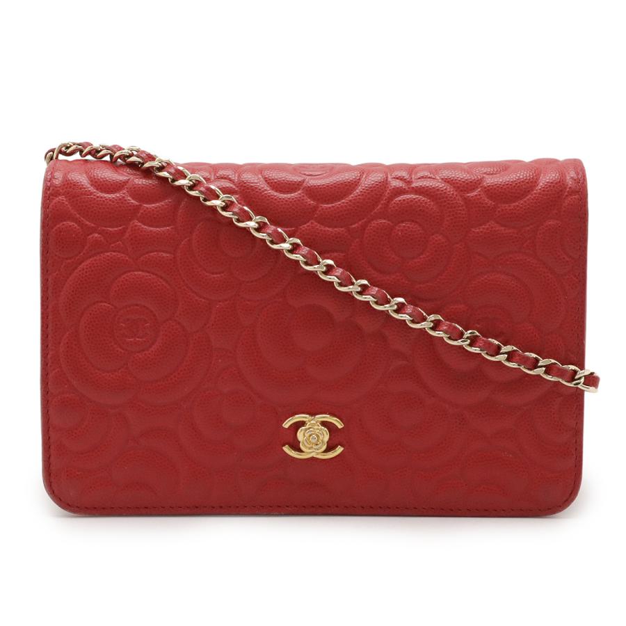 シャネル カメリア チェーンウォレット ショルダーバッグ ポシェット CHANEL シャネル カメリア ココマーク チェーンウォレット