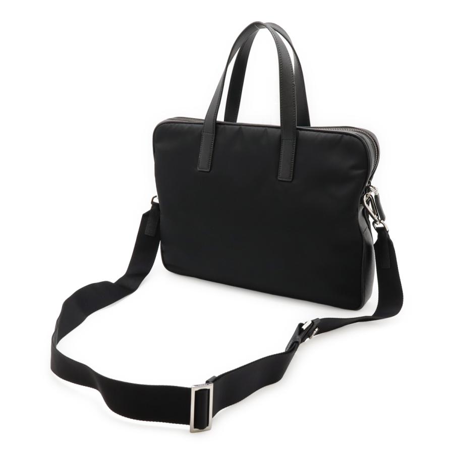 PRADA プラダ トライアングルロゴ ビジネスバッグ ブリーフケース 書類カバン 2WAY ショルダーバッグ ナイロン NERO ブラック シルバー金具 2VE368 | PRADA | 01