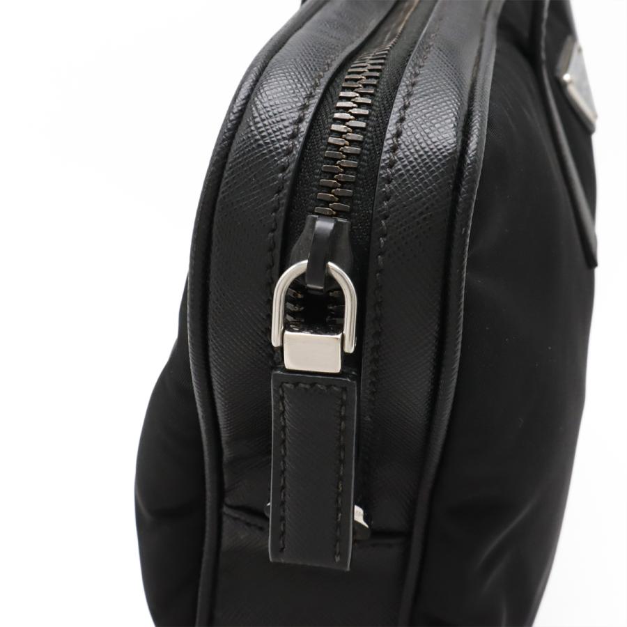 PRADA プラダ トライアングルロゴ ビジネスバッグ ブリーフケース 書類カバン 2WAY ショルダーバッグ ナイロン NERO ブラック シルバー金具 2VE368 | PRADA | 05