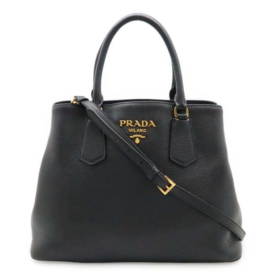PRADA プラダ ハンドバッグ トートバッグ 2WAY ショルダーバッグ レザー ブラック 黒 ゴールド金具 1BA239 PRADA（プラダ） ハンドバッグ トートバッグ 2WAY ショルダーバッグ