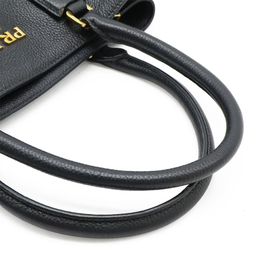 PRADA プラダ ハンドバッグ トートバッグ 2WAY ショルダーバッグ レザー ブラック 黒 ゴールド金具 1BA239 | PRADA | 04