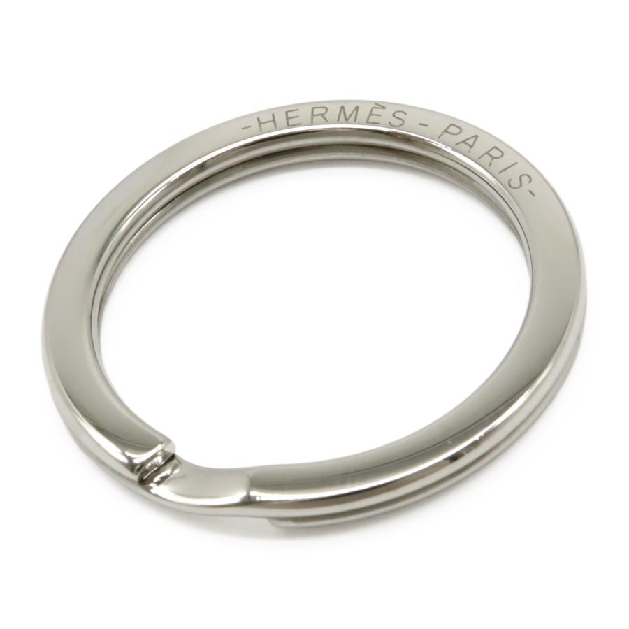 HERMES エルメス モビールH キーホルダー キーリング バッグチャーム ステンレススチール レザー ベージュ シルバー金具 | HERMES | 04