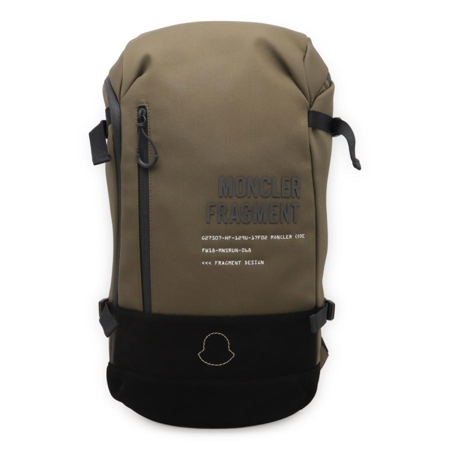 MONCLER モンクレール fragment design フラグメント デザイン ジーニアス7 バックパック リュックサック ナイロン スエード カーキ ブラック 黒 | MONCLER