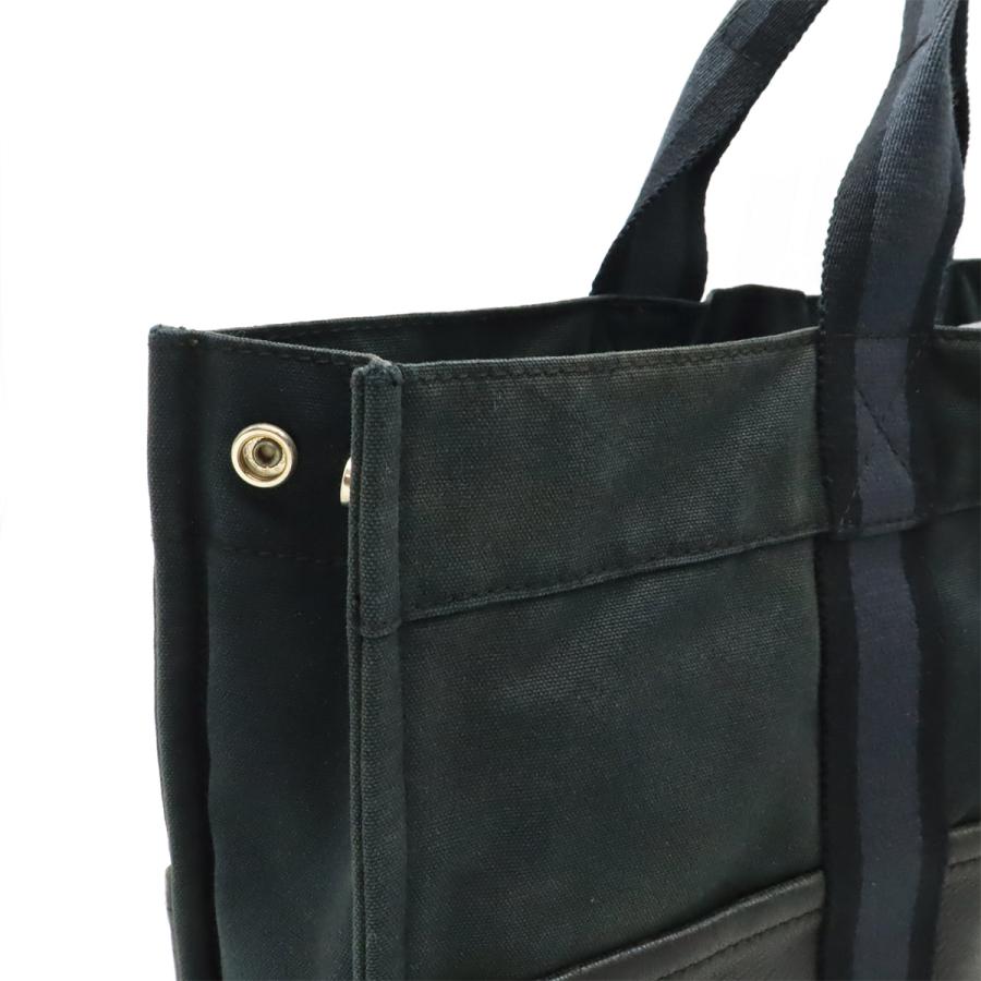 HERMES エルメス フールトゥ トートMM ハーフレザー トートバッグ ハンドバッグ キャンバス ブラック 黒 | HERMES | 03