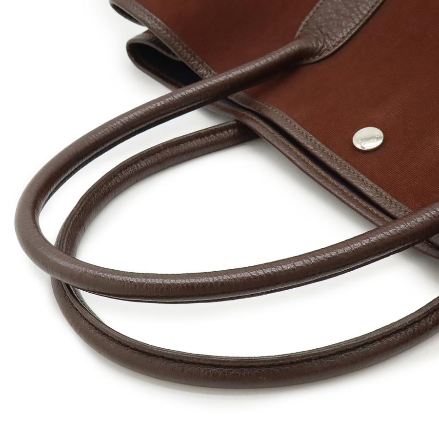 HERMES エルメス ガーデンパーティPM トートバッグ ハンドバッグ トワルオフィシエ レザー レディッシュブラウン ボルドー系 | HERMES | 03