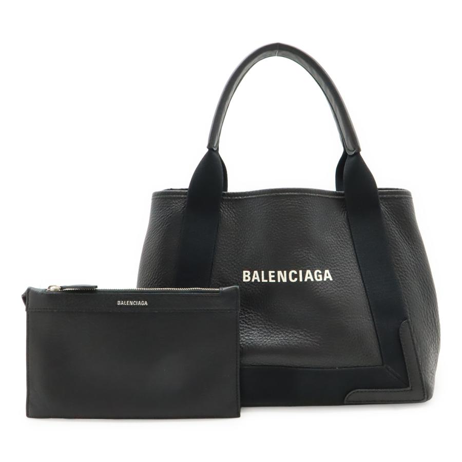 BALENCIAGA バレンシアガ ハンドバッグ カバスS ポーチ付き BALENCIAGA（バレンシアガ） ネイビーカバス S スモール ロゴ