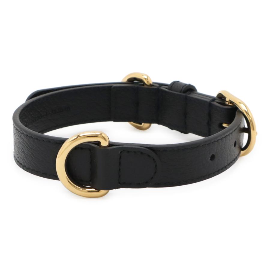 GUCCI グッチ スモール ミディアム ペット カラー ドッグカラー 首輪 ペット用品 小型犬 中型犬用 レザー ブラック 黒 ゴールド金具 692943 | GUCCI | 01