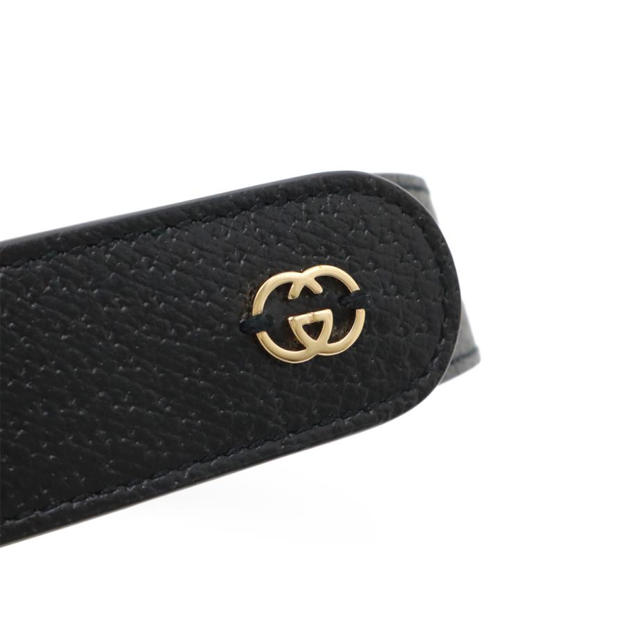 GUCCI グッチ ラージ ペット カラー ドッグカラー 首輪 ペット用品 大型犬用 レザー ブラック 黒 ゴールド金具 695256 | GUCCI | 02