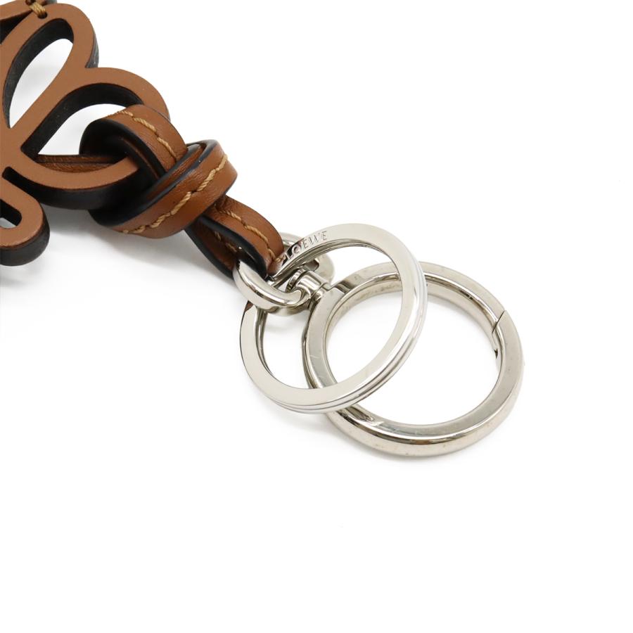 LOEWE ロエベ アナグラム キーリング キーホルダー バッグチャーム レザー ブラウン 茶 シルバー金具 | LOEWE | 04