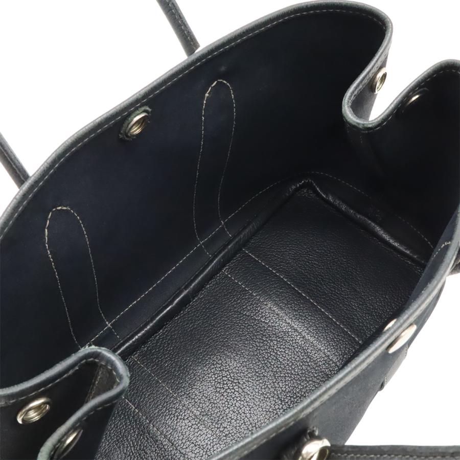 HERMES エルメス ガーデンパーティTPM トートバッグ ハンドバッグ 2WAY ショルダーバッグ トワルオフィシエ キャンバス レザー 黒 ブラック □H刻印 | HERMES | 04