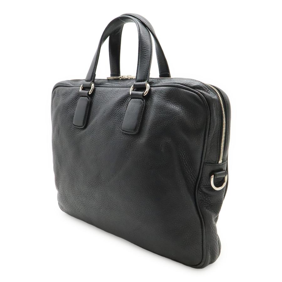 GUCCI グッチ インターロッキングG ビジネスバッグ ブリーフケース 書類カバン レザー ブラック 黒 シルバー金具 | GUCCI | 01