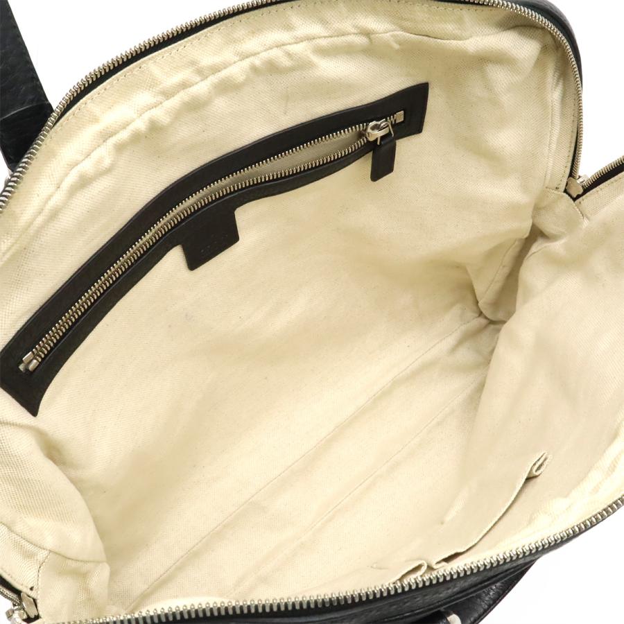 GUCCI グッチ インターロッキングG ビジネスバッグ ブリーフケース 書類カバン レザー ブラック 黒 シルバー金具 | GUCCI | 05