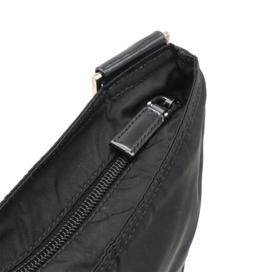 PRADA プラダ ショルダーバッグ 斜め掛け マチなし ナイロン レザー NERO ブラック 黒 シルバー金具 BT0175 | PRADA | 03