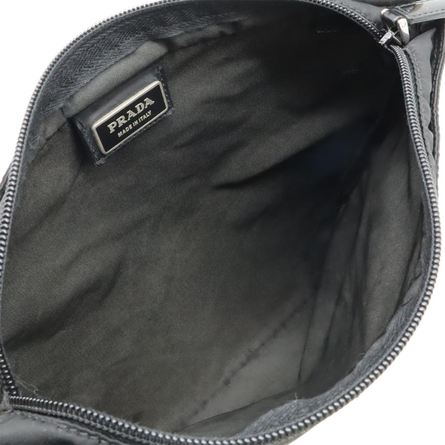 PRADA プラダ ショルダーバッグ 斜め掛け マチなし ナイロン レザー NERO ブラック 黒 シルバー金具 BT0175 | PRADA | 04