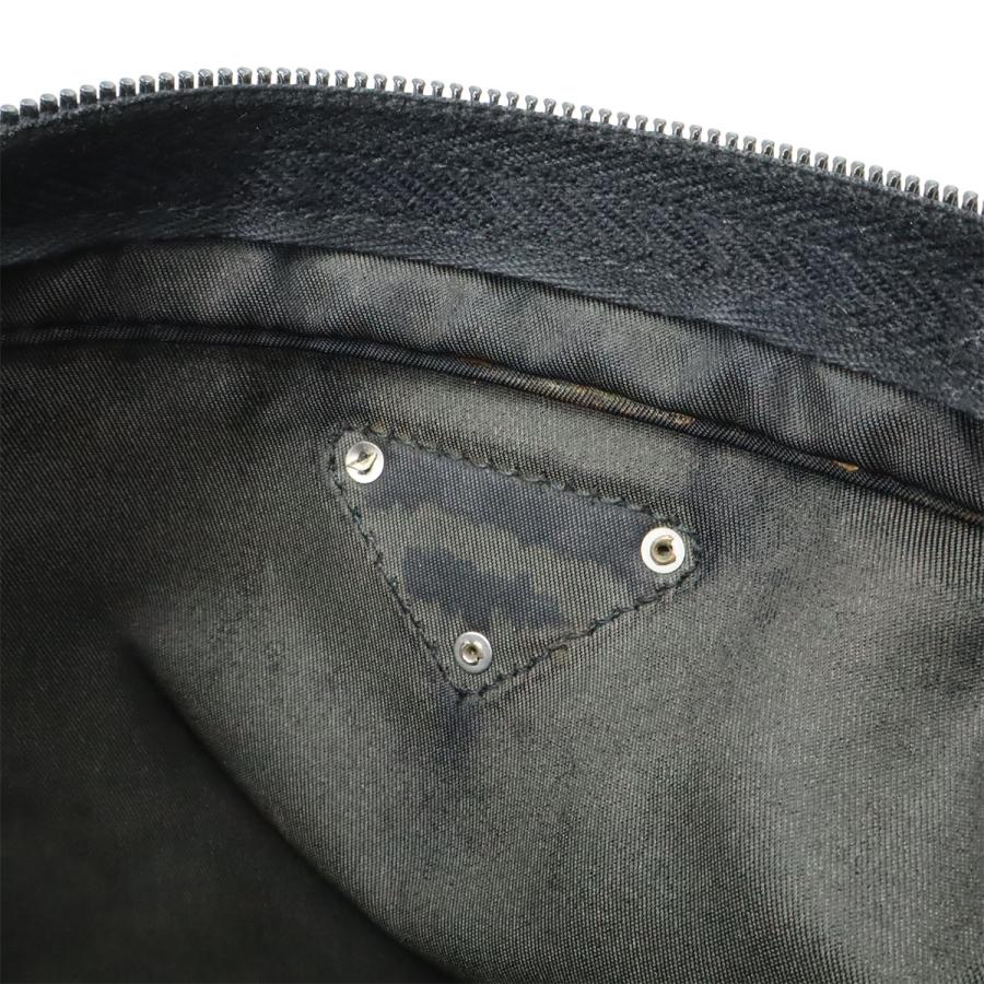 PRADA プラダ ショルダーバッグ 斜め掛け マチなし ナイロン レザー NERO ブラック 黒 シルバー金具 BT0175 | PRADA | 05