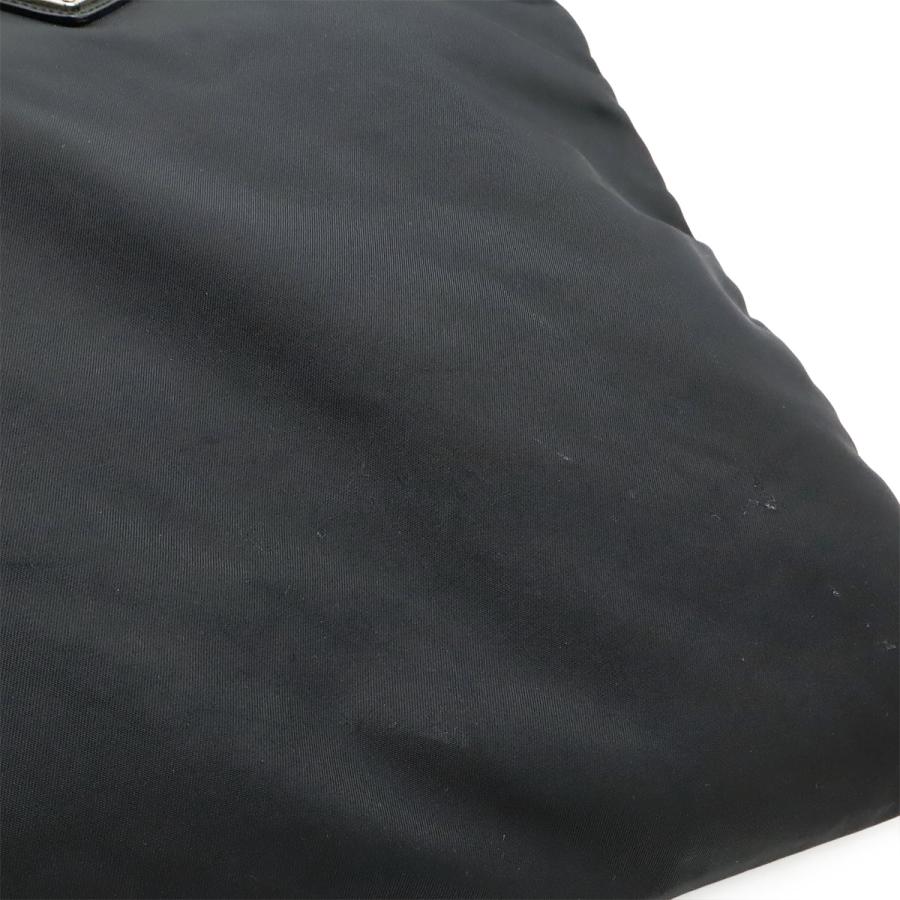 PRADA プラダ ショルダーバッグ 斜め掛け マチなし ナイロン レザー NERO ブラック 黒 シルバー金具 BT0175 | PRADA | 08