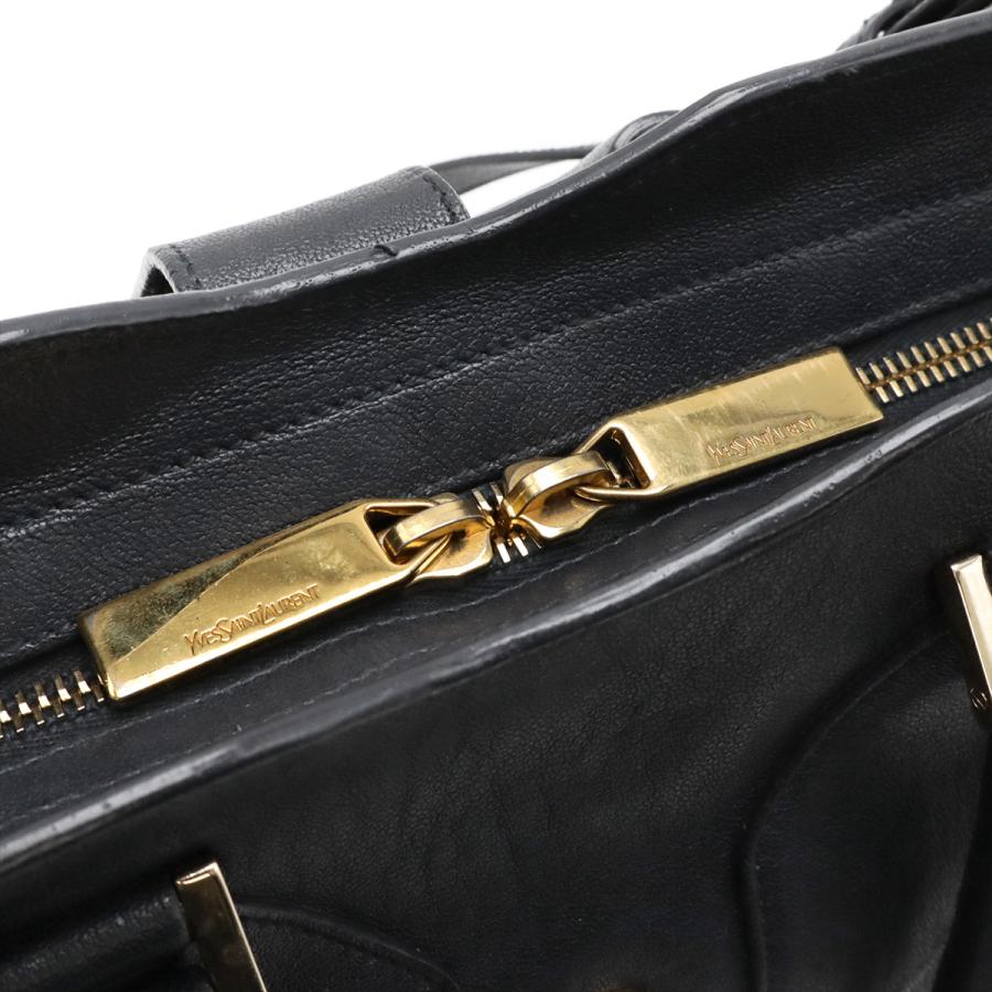 YVES SAINT LAURENT イヴ サン ローラン イブサンローラン Yライン カバス ハンドバッグ 2WAY ショルダーバッグ レザー ダークネイビー | Yves Saint Laurent | 05