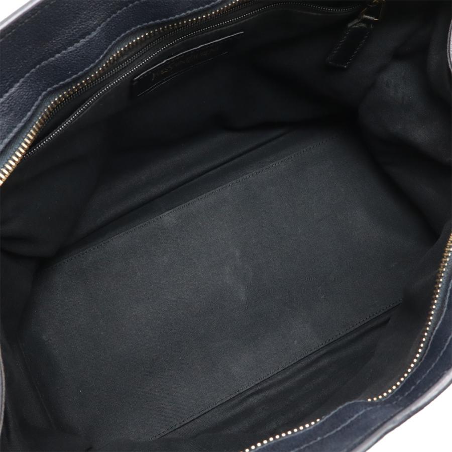 YVES SAINT LAURENT イヴ サン ローラン イブサンローラン Yライン カバス ハンドバッグ 2WAY ショルダーバッグ レザー ダークネイビー | Yves Saint Laurent | 06