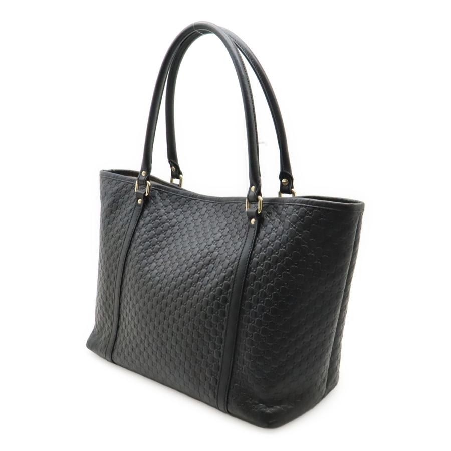 GUCCI グッチ マイクログッチシマ トートバッグ ショルダーバッグ セミショルダー 肩掛け レザー ブラック 黒 アウトレット品 | GUCCI | 01