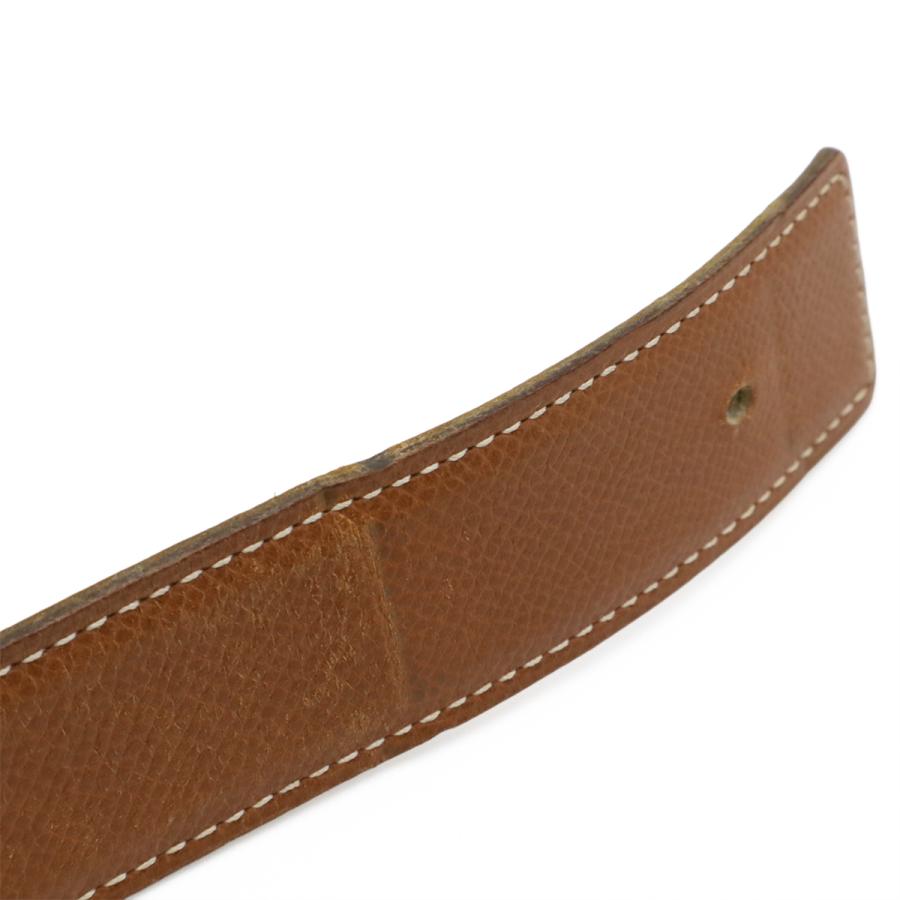 HERMES エルメス Hベルト Hバックル リバーシブル レザー ブラック 黒 ブラウン 茶 シルバー金具 替ベルト付き #65 #70 □C □A刻印 | HERMES | 06