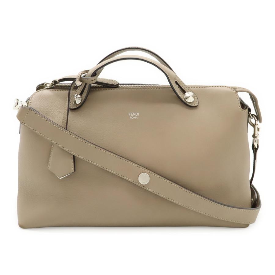 FENDI フェンディ BY THE WAY バイザウェイ ラージ ハンドバッグ 2WAY ショルダーバッグ レザー グレージュ シルバー金具 8BL125 FENDI（フェンディ） BY THE WAY バイザウェイ ラージ ハンドバッグ